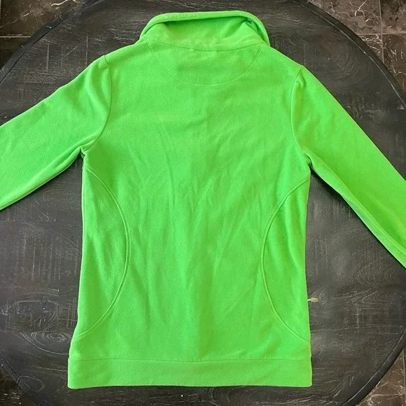 Adidas Women's Bright‎ Green Zip Up Jacket Soft Fleece size Medium - Picture 2 of 5
